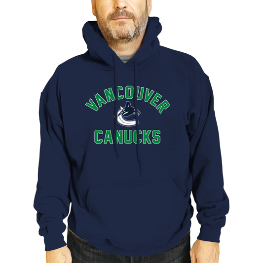 Vancouver Canucks Adult NHL Primary Logo Hooded Sweatshirt - Navy