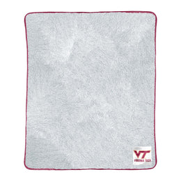 Virginia Tech Hokies NCAA Silk Sherpa College Throw Blanket - Maroon