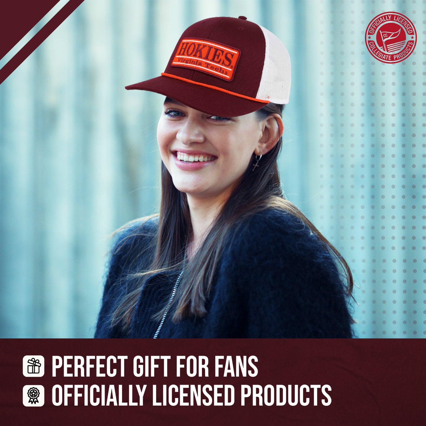 Virginia Tech Hokies NCAA Adult Elite Everyday Adjustable Mesh Trucker Hat - Maroon