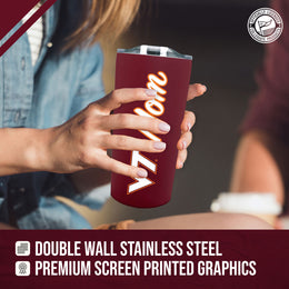 Virginia Tech Hokies NCAA Stainless Steel Travel Tumbler for Mom - Maroon
