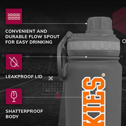 Virginia Tech Hokies NCAA Stainless Steel Water Bottle - Sport Gray