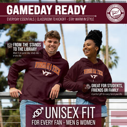 Virginia Tech Hokies Adult Arch & Logo Soft Style Gameday Hooded Sweatshirt - Maroon