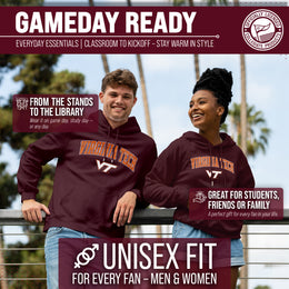 Virginia Tech Hokies Adult Arch & Logo Soft Style Gameday Hooded Sweatshirt - Maroon