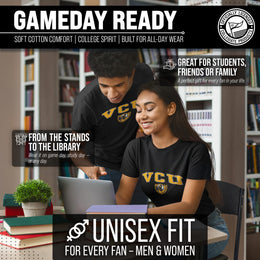 VCU Rams NCAA Adult Gameday Cotton T-Shirt - Black