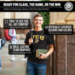 VCU Rams NCAA Adult Gameday Cotton T-Shirt - Black