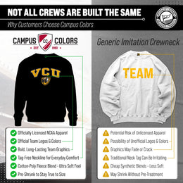 VCU Rams Adult Arch & Logo Soft Style Gameday Crewneck Sweatshirt - Black