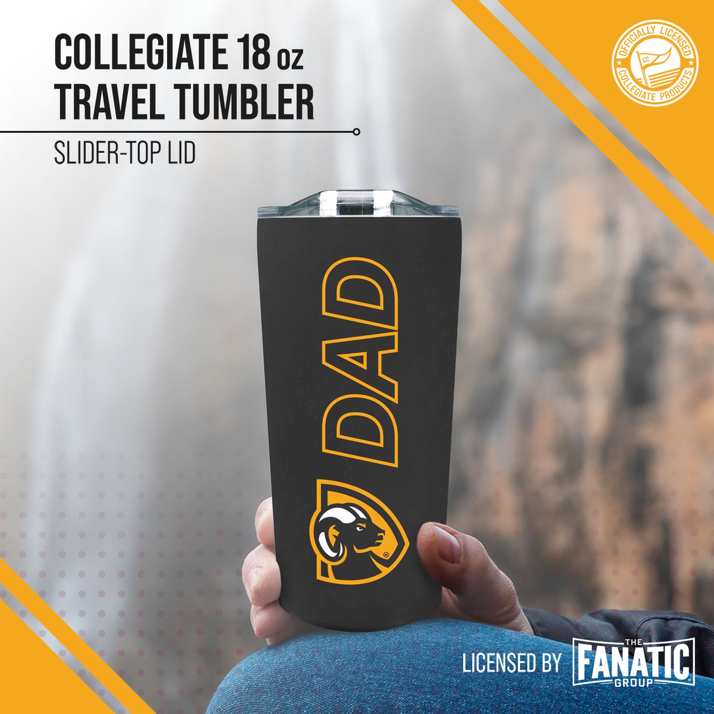 VCU Rams NCAA Stainless Steel Travel Tumbler for Dad - Black
