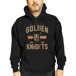 Las Vegas Golden Knights Adult NHL Face Off Hockey Fleece Hooded Sweatshirt - Black