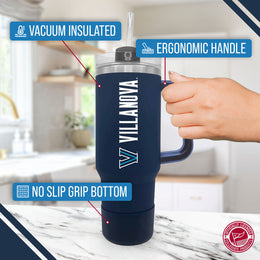 Villanova Wildcats College & University 40 oz Travel Tumbler With Handle - Navy