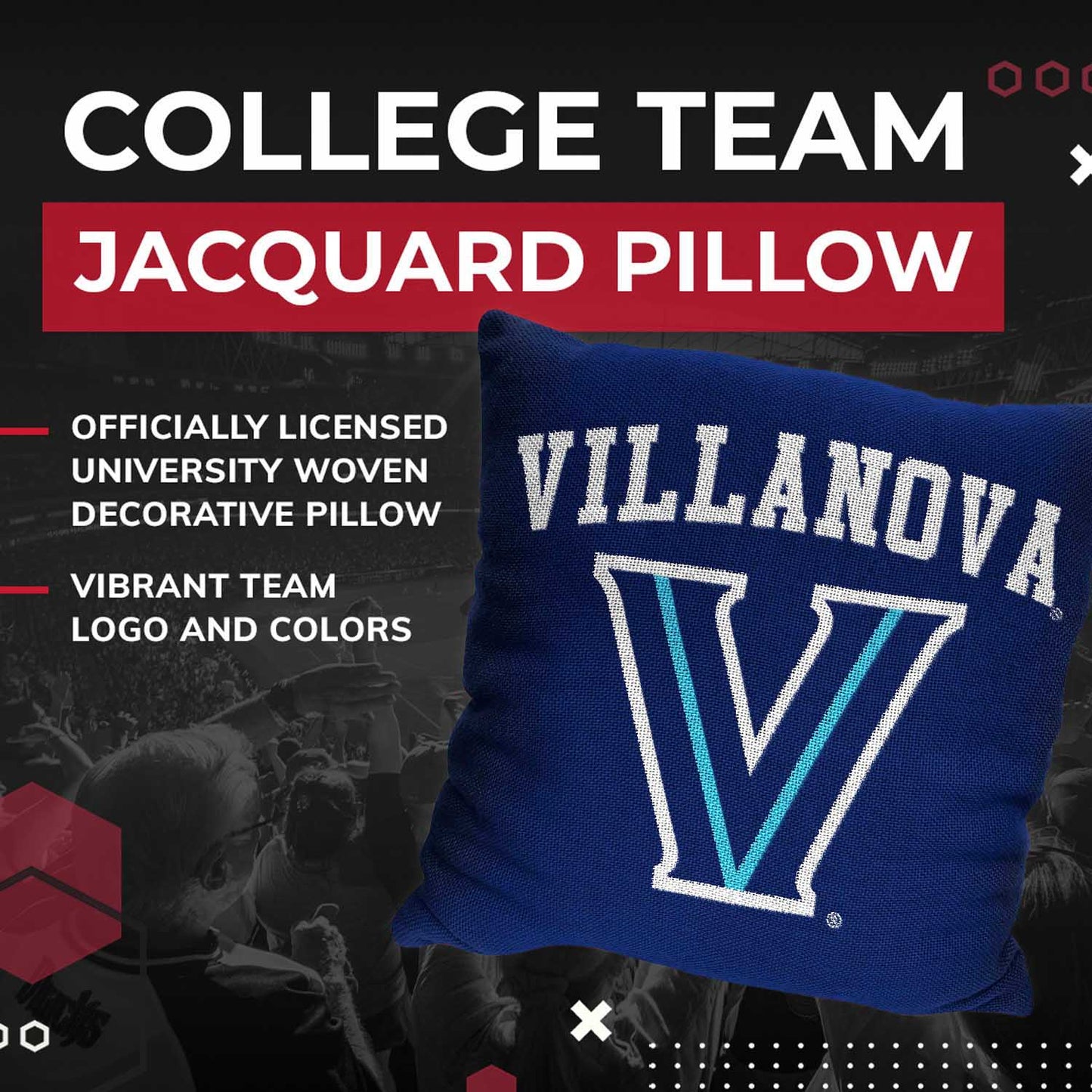 Villanova Wildcats NCAA Decorative Pillow - Navy