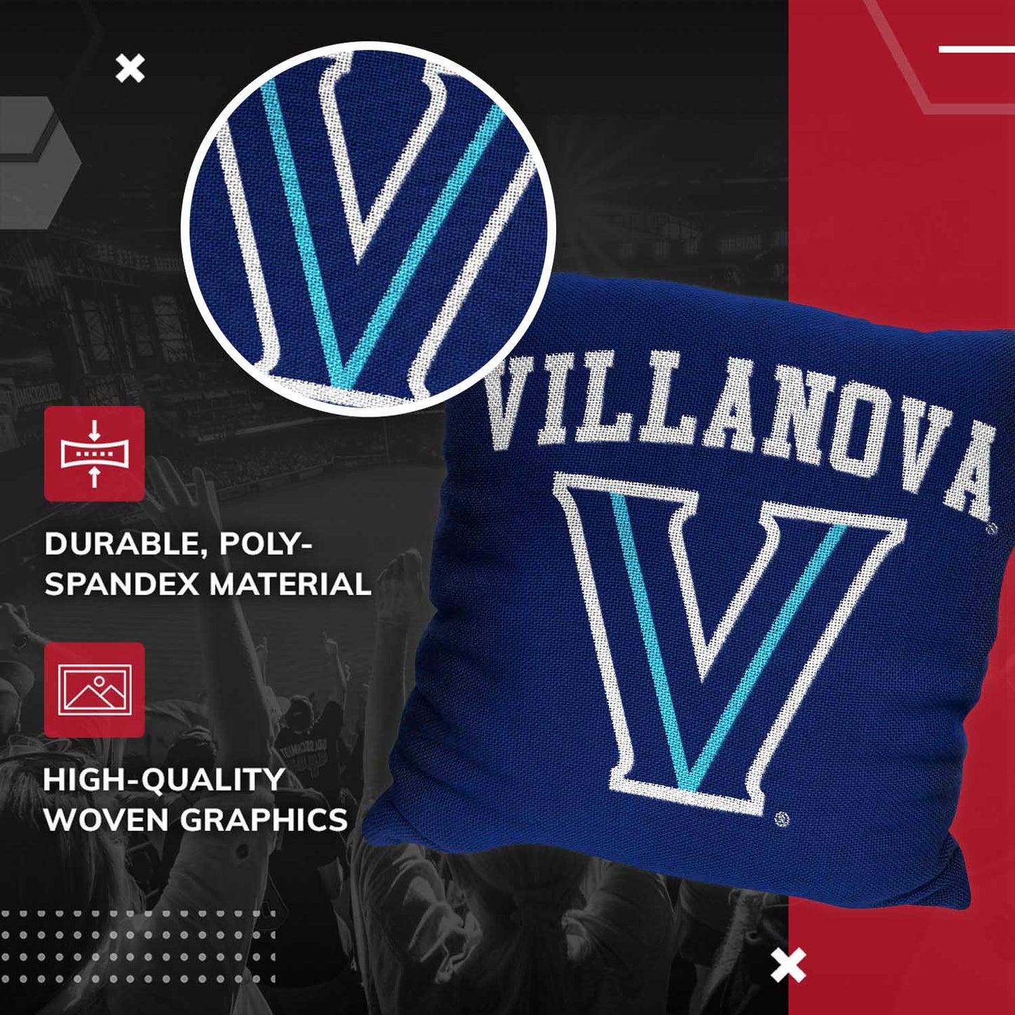 Villanova Wildcats NCAA Decorative Pillow - Navy