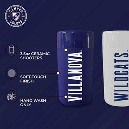 Villanova Wildcats College and University 2-Pack Shot Glasses - Team Color