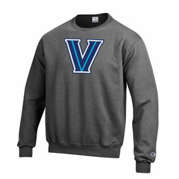 Villanova Wildcats Adult Mascot Fleece Crewneck - Charcoal