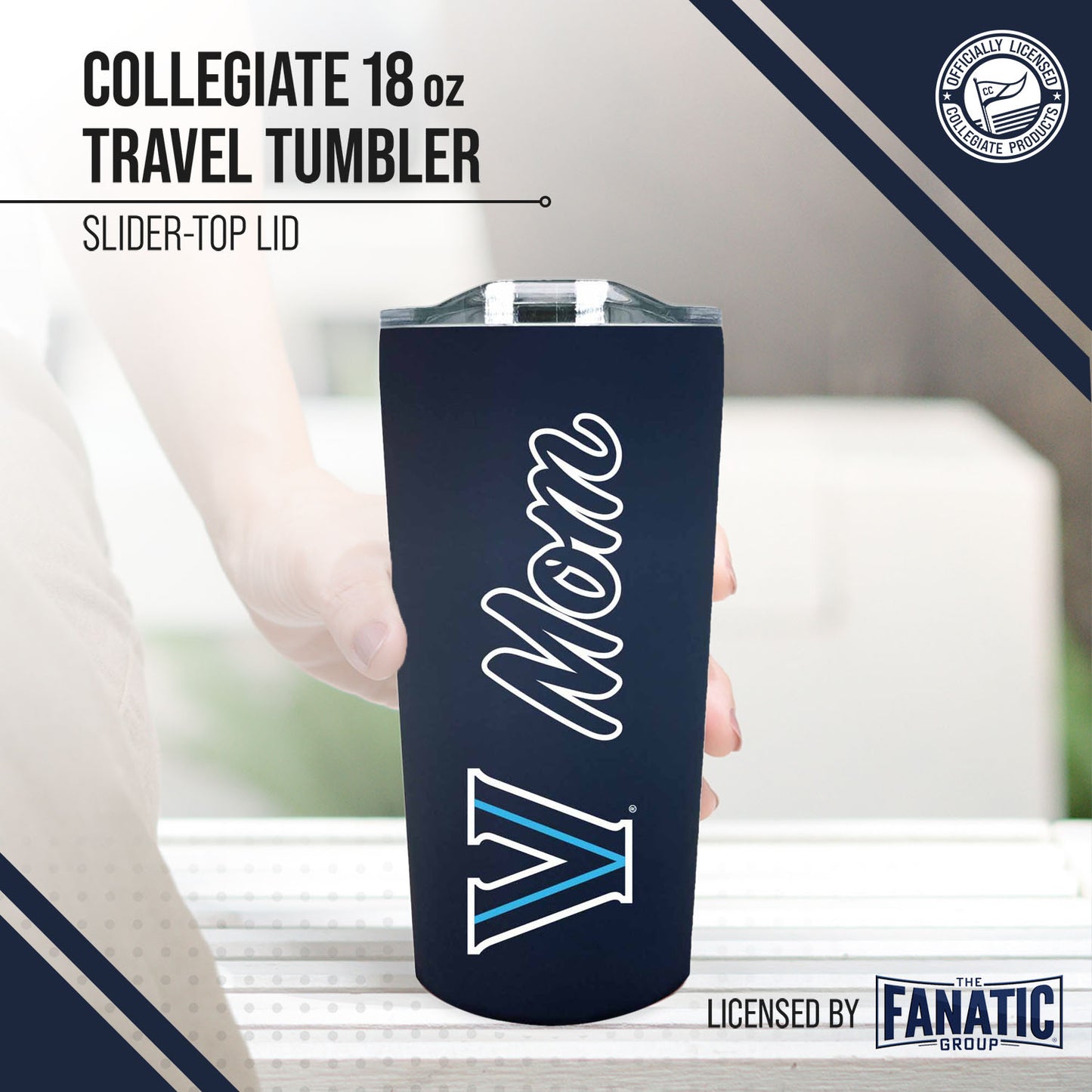 Villanova Wildcats NCAA Stainless Steel Travel Tumbler for Mom - Navy