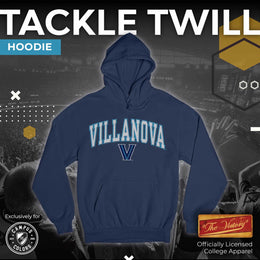 Villanova Wildcats NCAA Adult Tackle Twill Hooded Sweatshirt - Navy