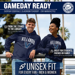Villanova Wildcats Adult Arch & Logo Soft Style Gameday Hooded Sweatshirt - Navy