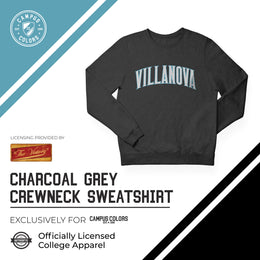 Villanova Wildcats NCAA Adult Charcoal Crewneck Fleece Sweatshirt - Charcoal