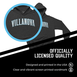 Villanova Wildcats NCAA Adult Cotton Blend Charcoal Hooded Sweatshirt - Charcoal