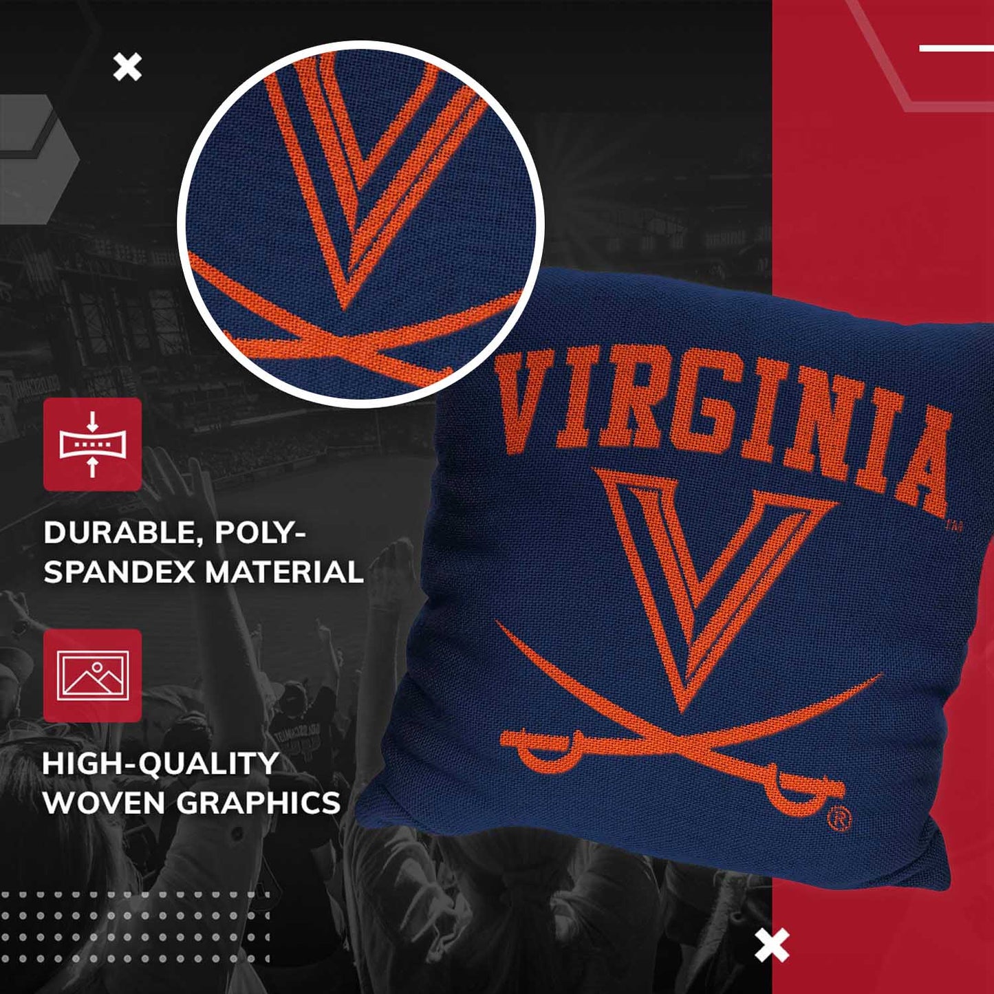Virginia Cavaliers NCAA Decorative Pillow - Navy