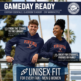 Virginia Cavaliers Adult Arch & Logo Soft Style Gameday Hooded Sweatshirt - Navy