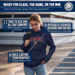Virginia Cavaliers Adult Arch & Logo Soft Style Gameday Hooded Sweatshirt - Navy