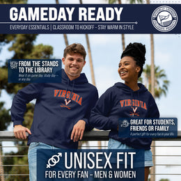 Virginia Cavaliers Adult Arch & Logo Soft Style Gameday Hooded Sweatshirt - Navy