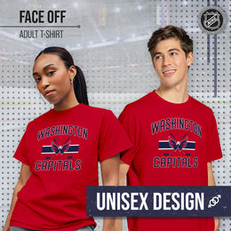 Washington Capitals NHL Adult Face Off Tag-Less T-Shirt - Red