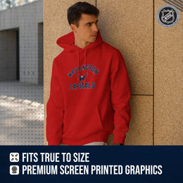 Washington Capitals Adult NHL Gameday Hooded Sweatshirt - Red