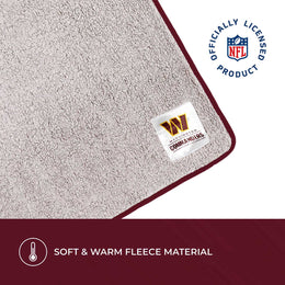 Washington Commanders NFL Silk Touch Sherpa Throw Blanket - Maroon