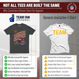 Washington Commanders NFL Adult Distressed Helmet Tag-Less T-Shirt - Heather Charcoal