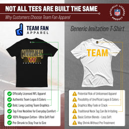 Washington Commanders NFL Adult Overtime Blueprint Tag-Less T-Shirt - Black