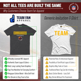 Washington Commanders NFL Adult Football Helmet Tagless T-Shirt - Charcoal