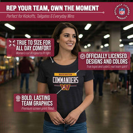 Washington Commanders NFL Women's Team Block Charcoal Tagless T-Shirt - Charcoal