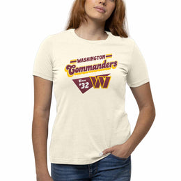 Washington Commanders NFL Womens Vintage Charm Tag-Less Soft T-Shirt - Birch
