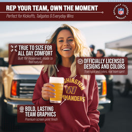 Washington Commanders NFL Adult Gameday Football Crewneck Sweatshirt - Maroon