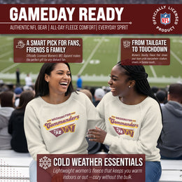 Washington Commanders NFL Womens Vintage Charm Slouchy Crewneck - Birch