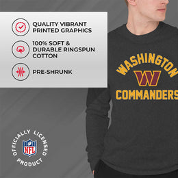 Washington Commanders NFL Gameday Adult Football Long Sleeve Shirt - Charcoal