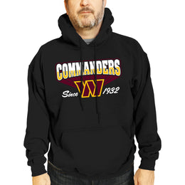 Washington Commanders NFL Adult Unisex Vintage Block Ultra Soft Fleece Hooded Sweatshirt - Black