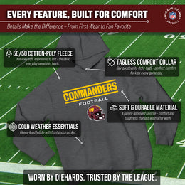 Washington Commanders NFL Youth Football Helmet Hood - Charcoal