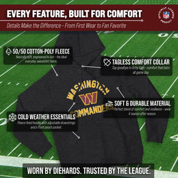 Washington Commanders NFL Adult Gameday Hooded Sweatshirt - Charcoal