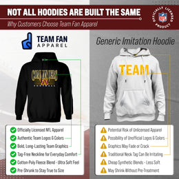 Washington Commanders NFL Adult Unisex Overtime Blueprint Soft Fleece Hooded Sweatshirt - Black