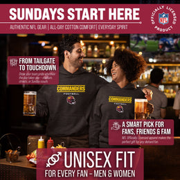 Washington Commanders Adult NFL Football Helmet Heather Hooded Sweatshirt  - Charcoal