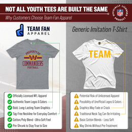 Washington Commanders NFL Youth Property Of Short Sleeve Lightweight T Shirt - Sport Gray