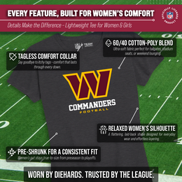 Washington Commanders Women's NFL Ultimate Fan Logo Short Sleeve T-Shirt - Black