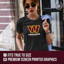 Washington Commanders Women's NFL Ultimate Fan Logo Short Sleeve T-Shirt - Black