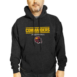 Washington Commanders Adult NFL Football Helmet Heather Hooded Sweatshirt  - Charcoal