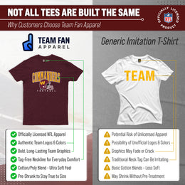 Washington Commanders NFL Adult All Star Heather Tag-Less T-Shirt - Maroon Heather