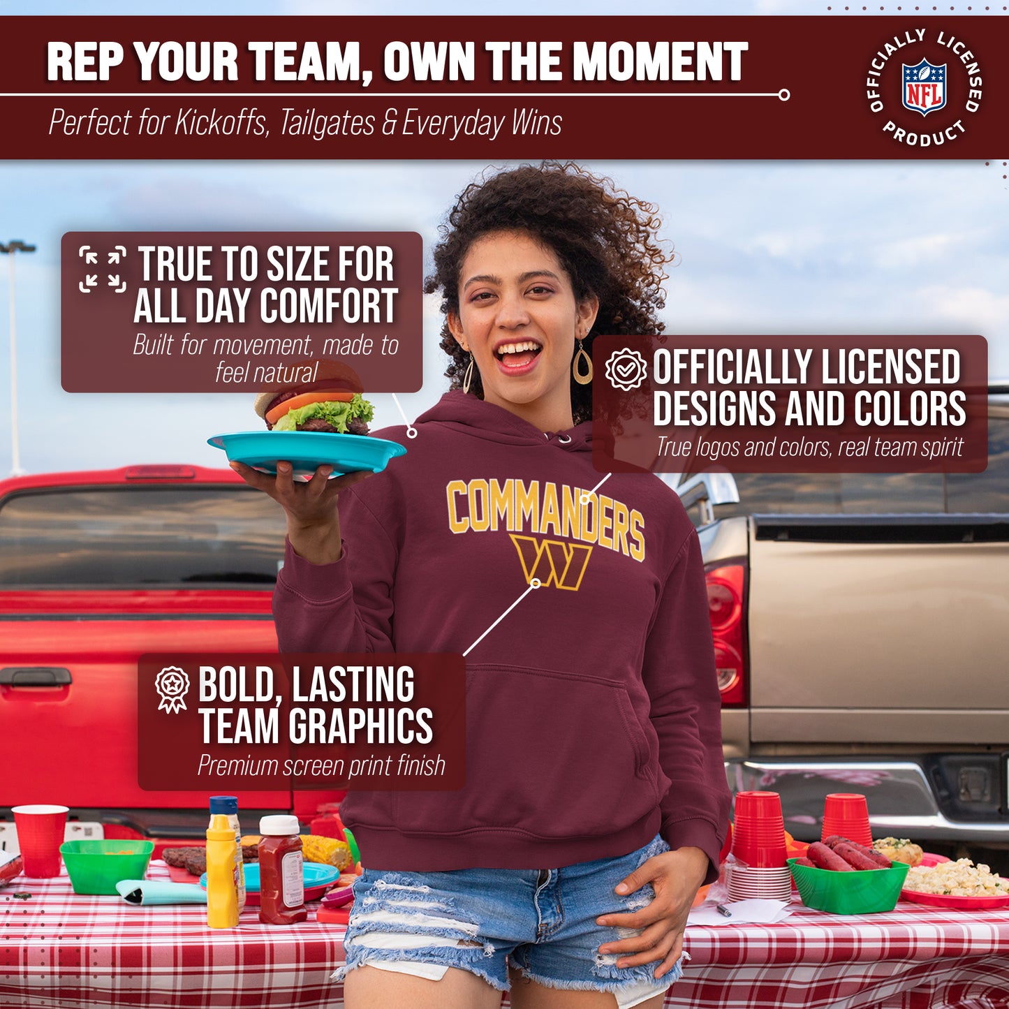 Washington Commanders NFL Home Team Hoodie - Maroon