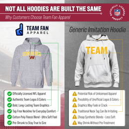 Washington Commanders NFL Adult Unisex Starting Fresh Ultra Soft Fleece Hooded Sweatshirt - Athletic Heather