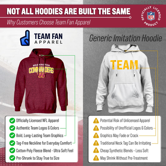 Washington Commanders NFL Adult Unisex Starting Fresh Ultra Soft Fleece Hooded Sweatshirt - Cardinal